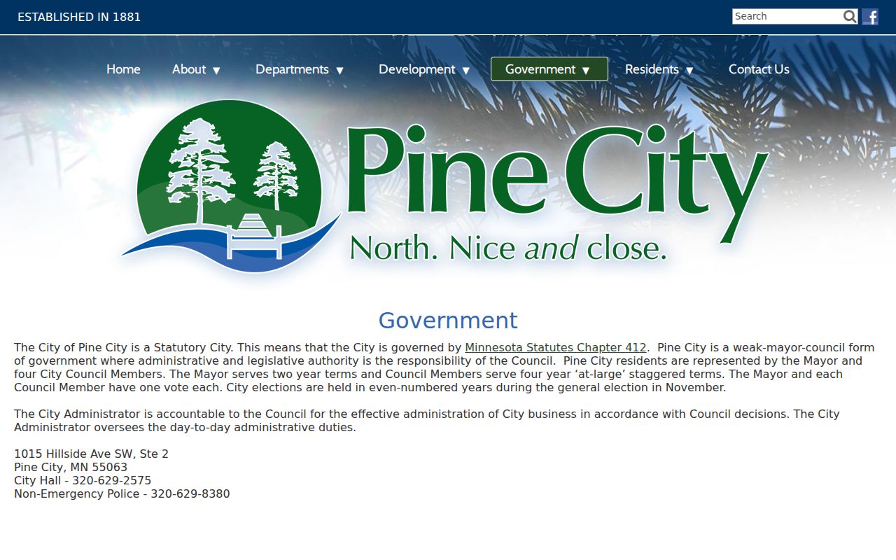 Pine City court docket government and non-emergency route