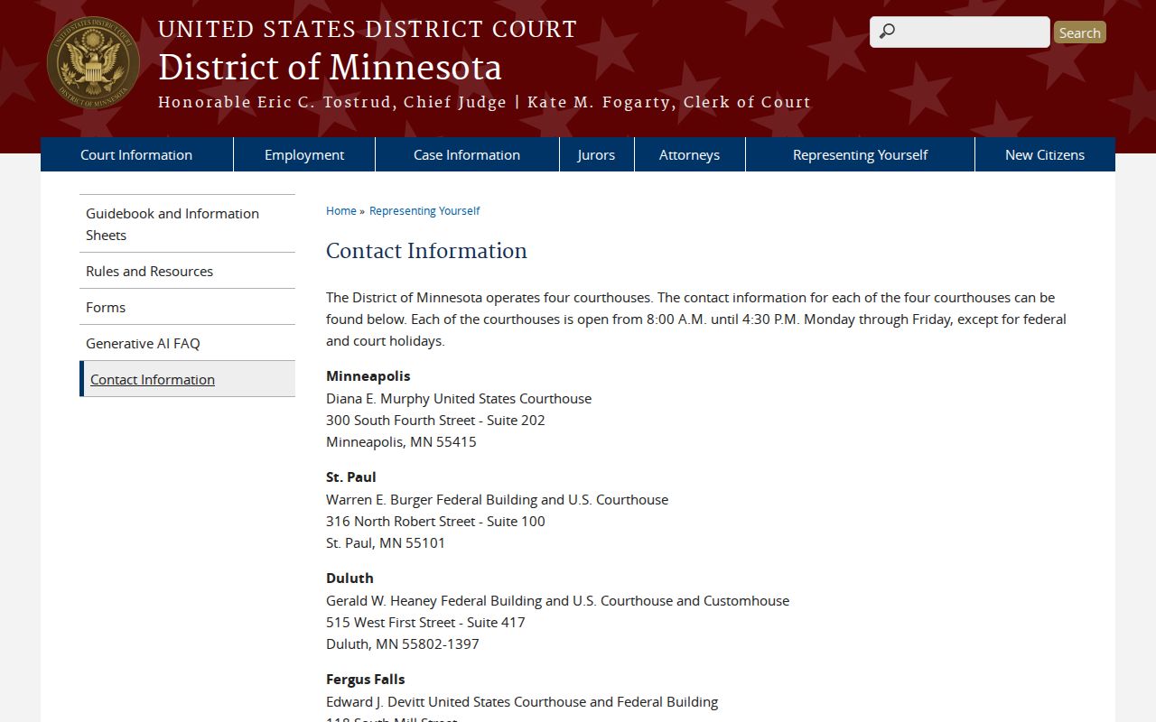 Pine County civil docket federal court distinction