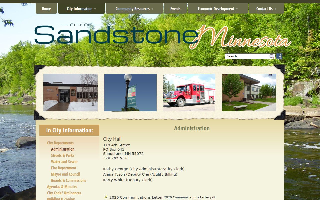 Sandstone court docket City Hall administrative contact
