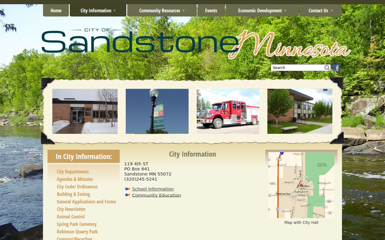 Sandstone court docket City Hall information route